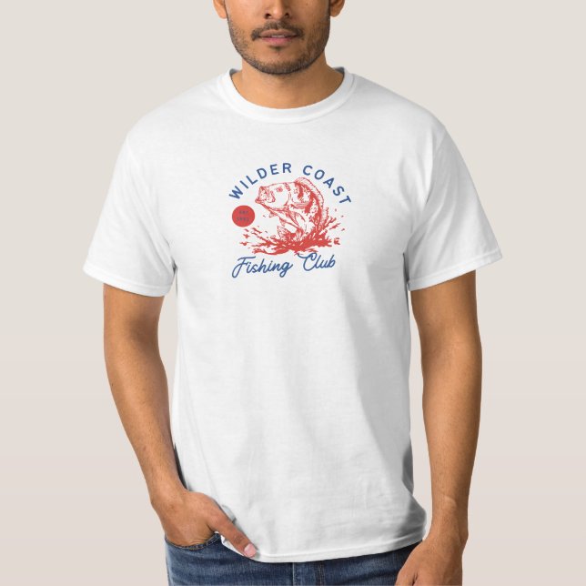 Wilder coast retro fishing Tshirt (Vorderseite)