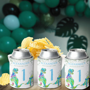 Wilder Dino Einjähriger Geburtstagsparty Dosenkühler
