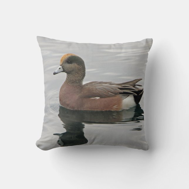 Wilder Duck Lake Water entspannt Brown Bird Kissen (Vorderseite)