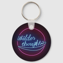 Wilder durch Neon Licht signiert Schlüsselanhänger