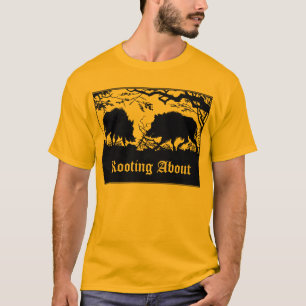 Wilder Eber, der alte deutsche Entwurfs-Front u. T-Shirt