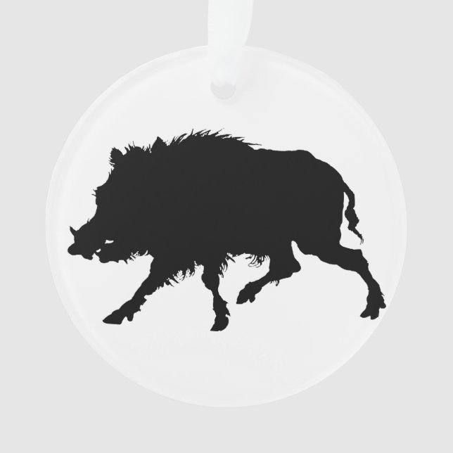Wilder Eber-oder wildes Schwein-elegante Ornament (Vorderseite)