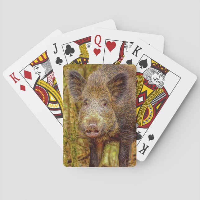 Wilder Eber Spielkarten (Rückseite)
