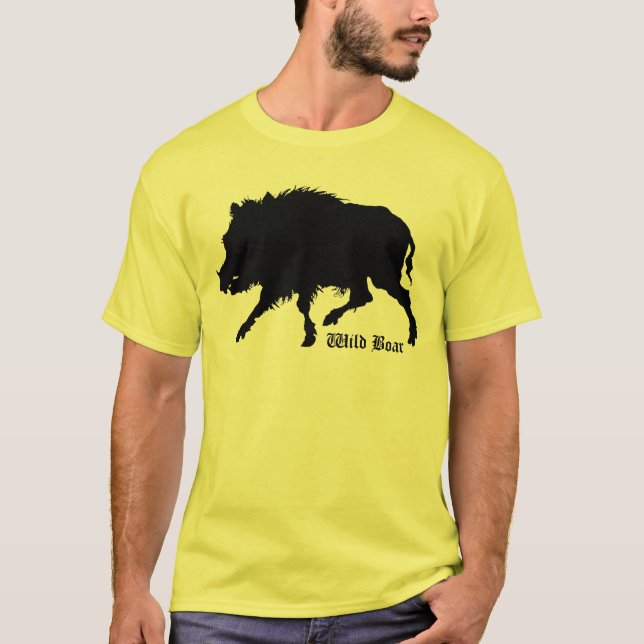 Wilder Eber-T - Shirt vom antiken deutschen Stich (Vorderseite)