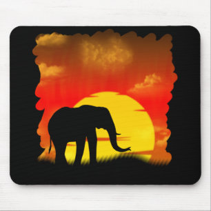 Wilder Elefant Mousepad