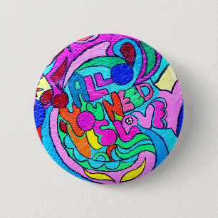 wilder FarbLiebeknopf Button