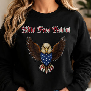 Wilder Freier Patriot Amerikanischer Geist Abenteu Sweatshirt
