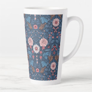 Wilder Garten in blau Milchtasse