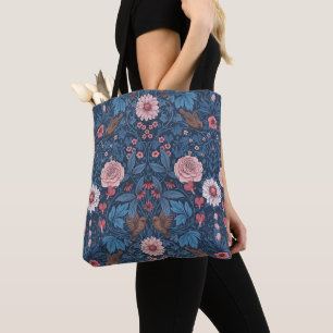 Wilder Garten in blau Tasche