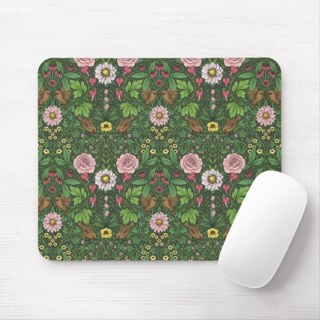 Wilder Garten in Grün Mousepad (Mit Mouse)