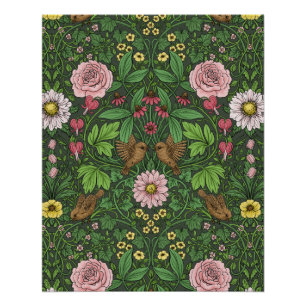 Wilder Garten in Grün Poster