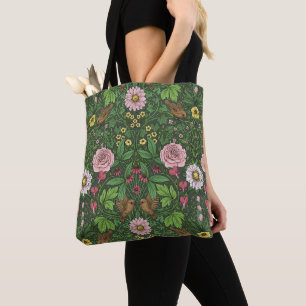 Wilder Garten in Grün Tasche