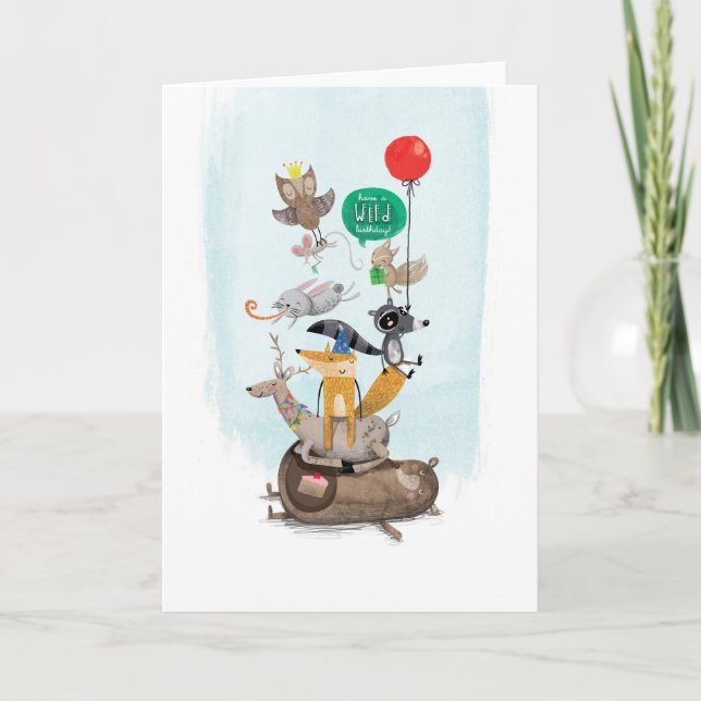 Wilder Geburtstag Karte (Vorderseite)