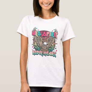 Wilder Geist Rebellisches Herz Adler Retro 80er Gr T-Shirt