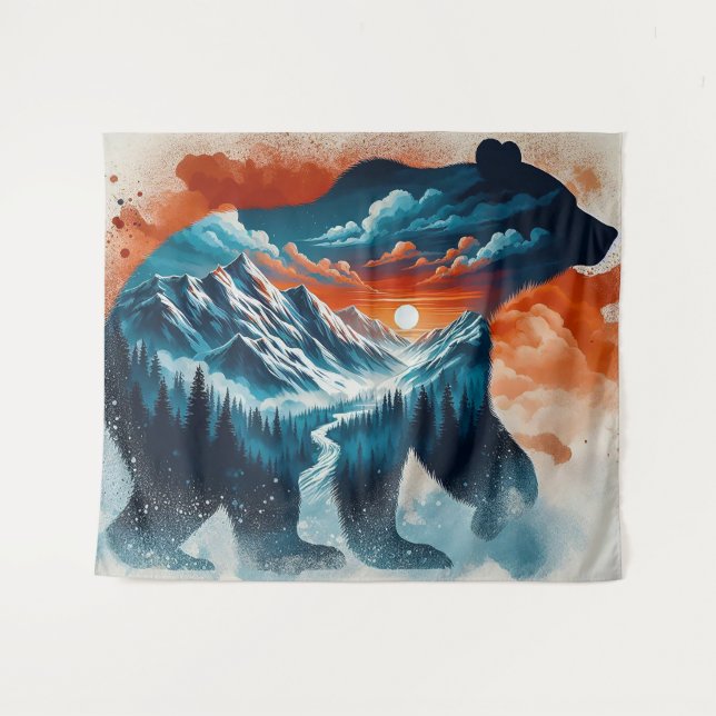 Wilder Geist Wandteppich (Vorderseite (Horizontal))