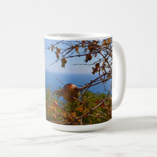 Wilder Granatapfel Sonnig Küstenmeer Sommer Kaffeetasse