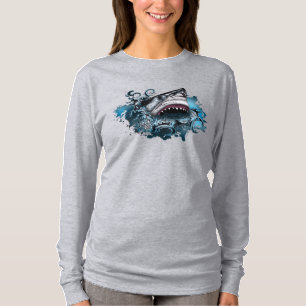Wilder Hai-Ozean-Splash-Küsten-Abenteuer T-Shirt