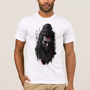 Wilder Herr Shiva Mahakal Grunge Dunkle Spritzkuns T-Shirt
