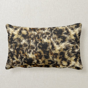 Wilder Imitat-Pelz-Leopard-Art-Camouflage-Dekor Lendenkissen