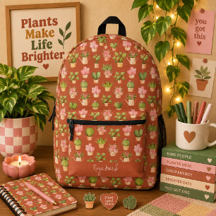 Wilder Kaktus-Muster Bedruckter Rucksack