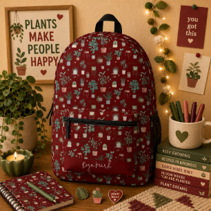 Wilder Kaktus-Musterdruck-Rucksack Bedruckter Rucksack