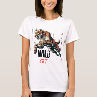 Wilder Katzentiger T-Shirt
