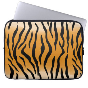 Wilder Laptop Sleeve mit Tigerfellmuster