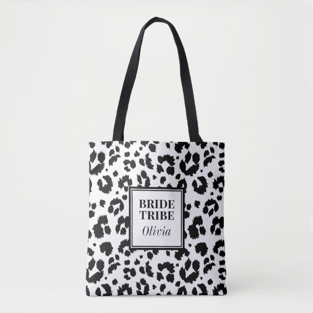 Wilder Leopard Print Bachelorette Tasche (Vorderseite)