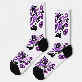 Wilder Lila Pfau Socken