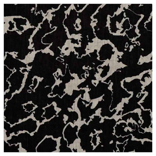 Wilder Marmor 3 - Schwarz-Weiß Stoff (Muster)