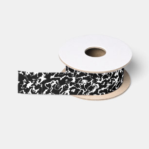 Wilder Marmor 3 - Schwarzweiss Satinband