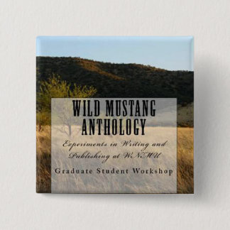 Wilder Mustang-Anthologiequadratknopf Button