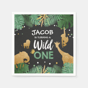 Wilder Papierservietten-Zoo-wilde Dschungel-Tiere Serviette