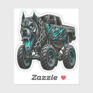 Wilder Pitbull Monster Truck Aufkleber