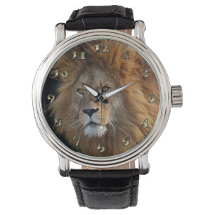 Wilder Raublöwe mit der Mähne Armbanduhr