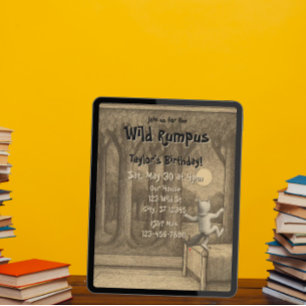 Wilder Rumpus-Geburtstag Einladung