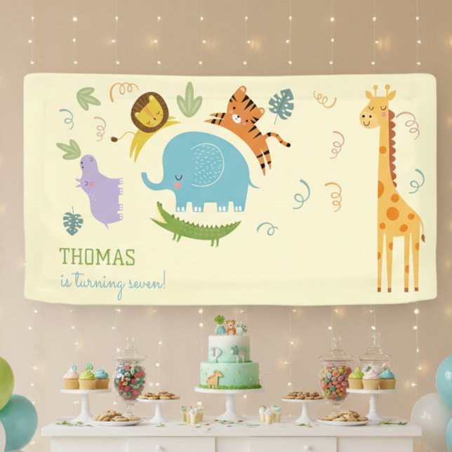 Wilder Safari-Kindergeburtstag Banner (Von Creator hochgeladen)