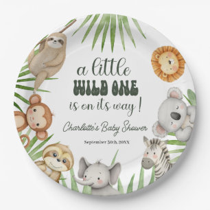 Wilder Safari-Tiere Junge Baby Shower Pappteller