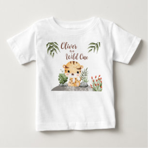 Wilder Safari-Tiere Süßer Tiger 1. Geburtstag Baby T-shirt