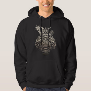 Wilder Samurai-Krieger – Kühne japanische Rüstung Hoodie