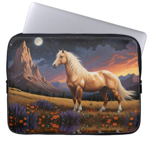 Wilder Senf Palomino Farbenfroher Nachthimmel Laptopschutzhülle