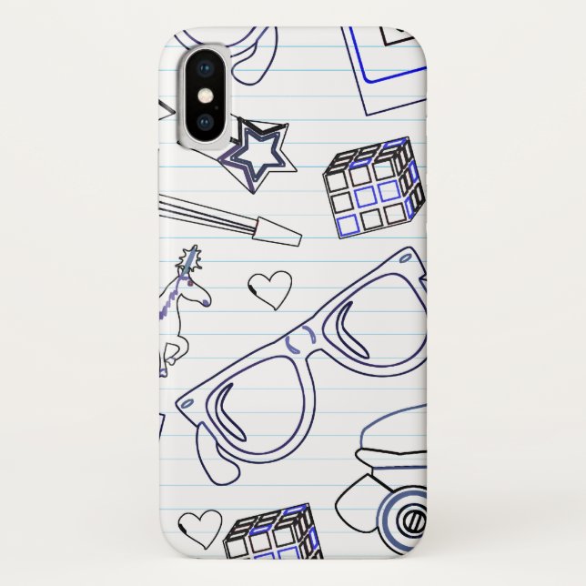 Wilder Spaß ganz epische Achtzigerjahre Doodle Case-Mate iPhone Hülle (Rückseite)