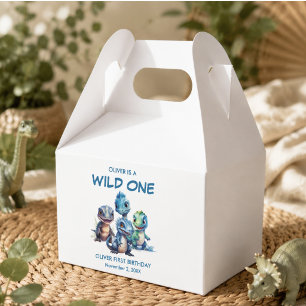 Wilder süßer Dinosaurier zum ersten Geburtstag Geschenkschachtel