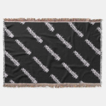 Wilder Tattoo-Style-Decke – Schwarz und Weiß