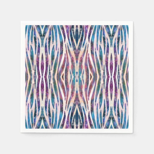 Wilder Tierstreifen Serviette (Vorderseite)