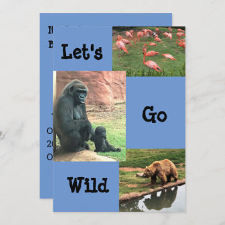 Wilder TierZoo Einladung zum Geburtstag