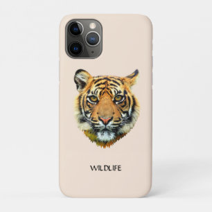 Wilder Tiger Gesicht auf hellbeige Case-Mate iPhone Hülle