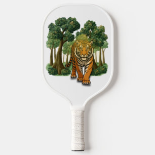 „Wilder Tiger im Wald – Natürlicher Dschungel im L Pickleball Schläger