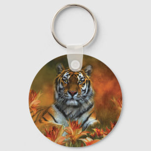 Wilder Tiger-Kunst-Schlüsselanhänger Schlüsselanhänger