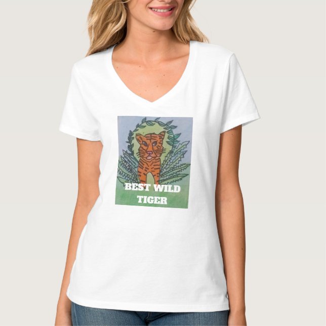 Wilder Tiger T-Shirt (Vorderseite)
